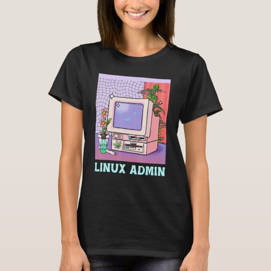 Linux Admin Linux Penguin Linux Information Skill T-Shirt (Vorderseite)