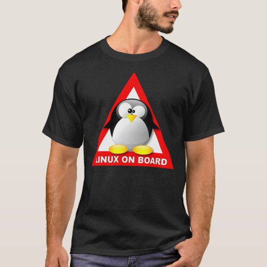 LINUX AN BORD T-Shirt (Vorderseite)