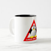 LINUX AN BORD ZWEIFARBIGE TASSE (Vorderseite Links)
