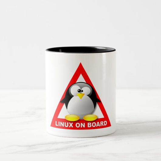 LINUX AN BORD ZWEIFARBIGE TASSE (Mittel)