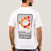 Linux/angetrieben durch ubuntu T - Shirt (Rückseite)