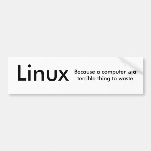 Linux-Autoaufkleber Autoaufkleber (Vorne)