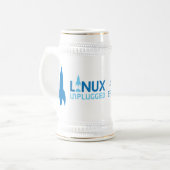 LINUX Bierstein Bierglas (Vorderseite Links)