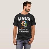 Linux - Born to Be Root, not to Reboot T-Shirt (Vorne ganz)