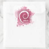 Linux Debian Quadratischer Aufkleber (Tasche)