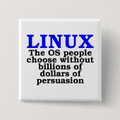 Linux. Die OS-Leute wählen… Button (Vorderseite)