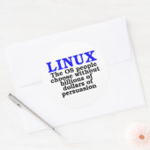 Linux. Die OS-Leute wählen... Runder Aufkleber (Umschlag)