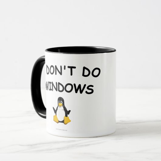 Linux-Dont tun Windows-Tasse Tasse (Vorderseite Links)