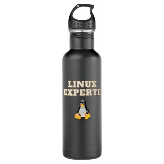 Linux-Experte Edelstahlflasche (Vorderseite)