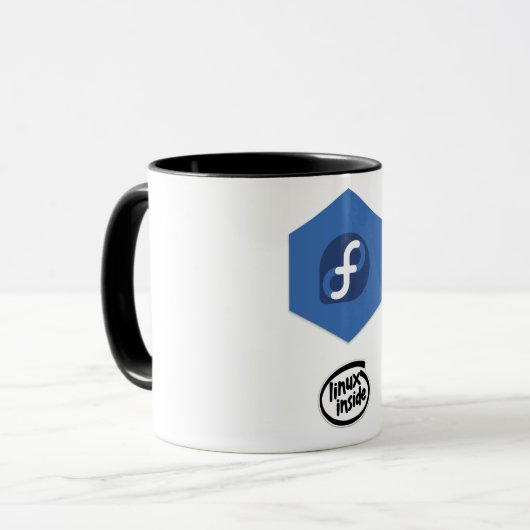 Linux Fedora Tasse (Vorderseite Links)