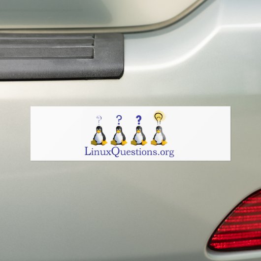 Linux-Fragen-Logo Autoaufkleber (Auf Auto)