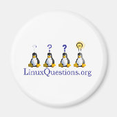 Linux-Fragen-Logo Magnet (Vorne)
