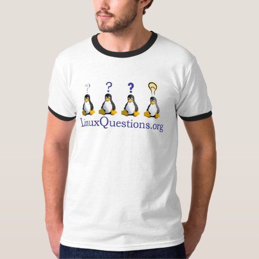 Linux-Fragen-Logo T-Shirt (Vorderseite)