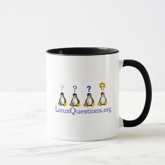 Linux-Fragen-Logo Tasse (Rechts)