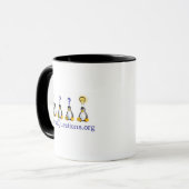 Linux-Fragen-Logo Tasse (Vorderseite Links)
