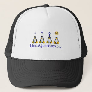 Linux-Fragen-Logo Truckerkappe