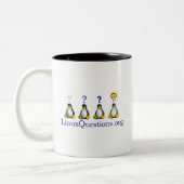 Linux-Fragen-Logo Zweifarbige Tasse (Links)
