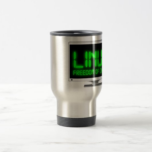 Linux - Freiheit der Wahl Reisebecher (Mittel)