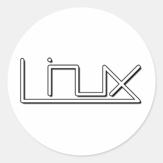 Linux (glatt) runder aufkleber (Vorderseite)
