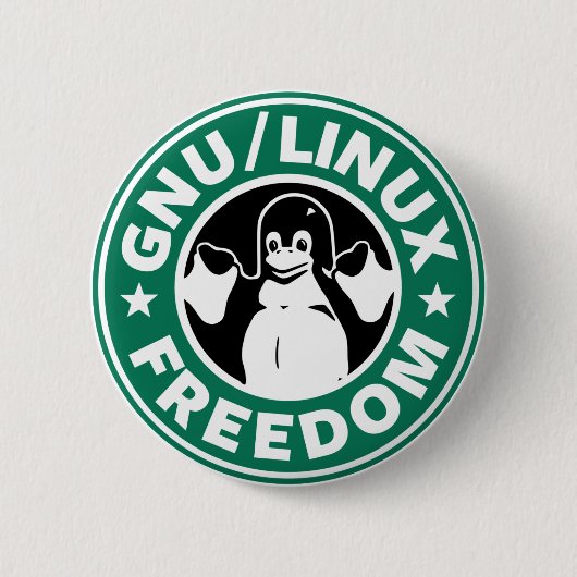 LINUX - GNU - FREIHEIT BUTTON (Vorderseite)
