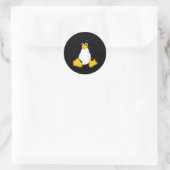 Linux Gray Small Runder Aufkleber (Tasche)