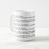 Linux-Hardware-Entdeckungs-Befehle Kaffeetasse (Vorderseite Links)