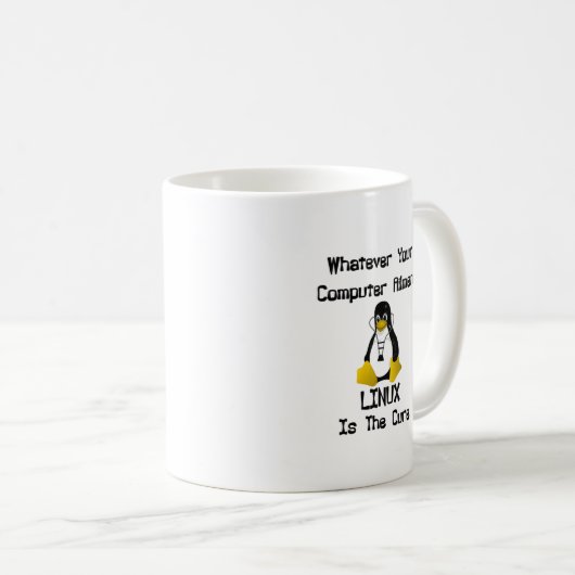 Linux-Heilungs-Tasse Kaffeetasse (VorderseiteRechts)