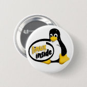 LINUX INNERHALB Tuxs das Linux-Pinguin-Logo Button (Vorne & Hinten)