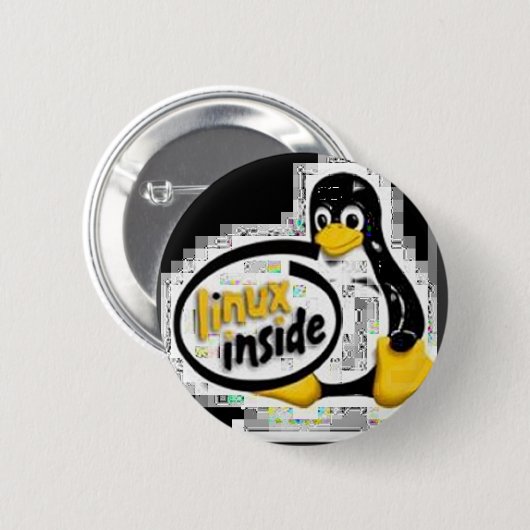 LINUX INNERHALB Tuxs das Linux-Pinguin-Logo Button (Vorne & Hinten)