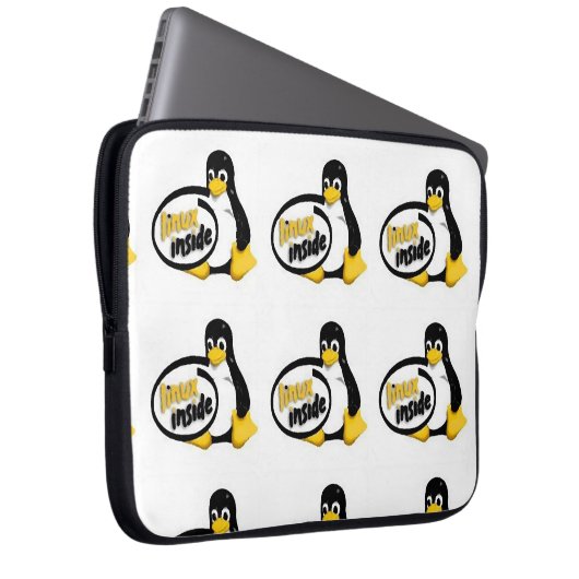 LINUX INNERHALB Tuxs das Linux-Pinguin-Logo Laptopschutzhülle (Vorne Rechts)