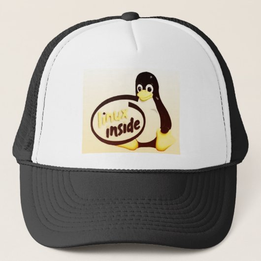 LINUX INNERHALB Tuxs das Linux-Pinguin-Logo Truckerkappe (Vorderseite)