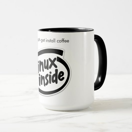 Linux inside - Sudo Coffee Tasse (VorderseiteRechts)