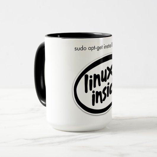Linux inside - Sudo Coffee Tasse (Vorderseite Links)