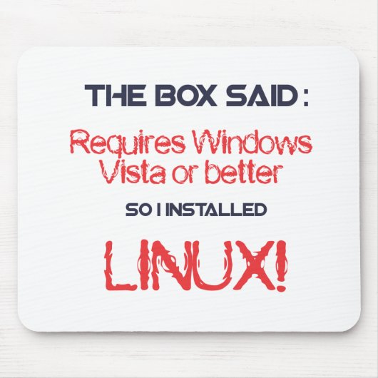 Linux ist besser mousepad (Vorne)