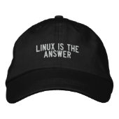 LINUX ist die Antwort Bestickte Kappe (Vorderseite)