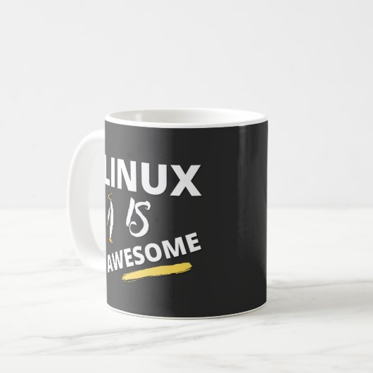 Linux ist phantastische Software Kaffeetasse (Vorderseite Links)