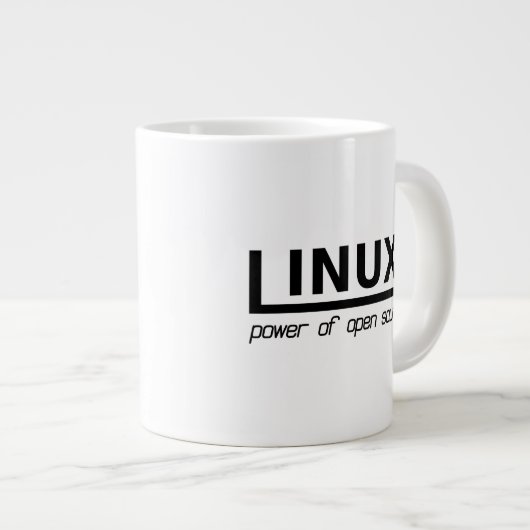 Linux Jumbo-Tasse (Vorderseite Rechts)