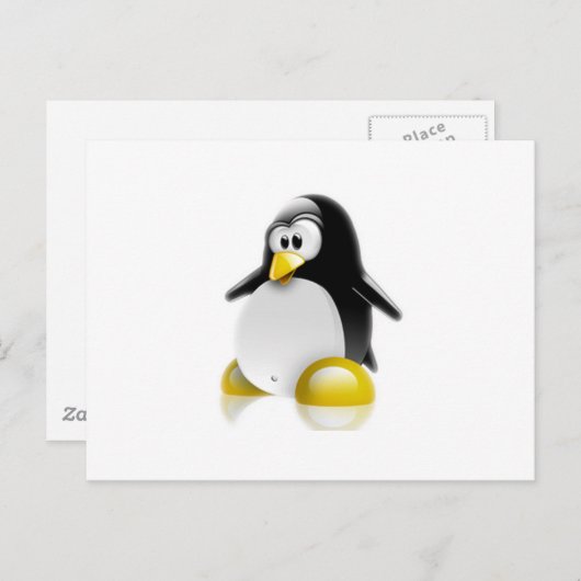 Linux Jump Postkarte (Vorne/Hinten)