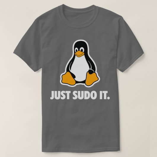 Linux Just Sudo it T-Shirt (Design vorne)