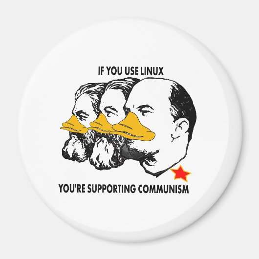 LINUX KOMMUNISTEN MARX ENGELS LENIN MAGNET (Vorne)
