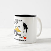 LINUX KOMMUNISTEN MARX ENGELS LENIN ZWEIFARBIGE TASSE (VorderseiteRechts)