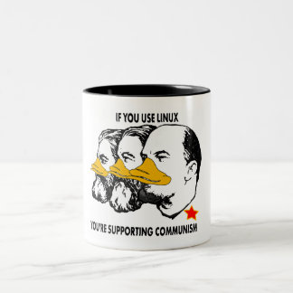LINUX KOMMUNISTEN MARX ENGELS LENIN ZWEIFARBIGE TASSE