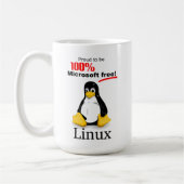 Linux Large Coffee Tasse (rechts) - Microsoft Free (Links)