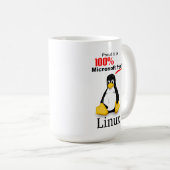 Linux Large Coffee Tasse (Verlassen) - Microsoft F (VorderseiteRechts)