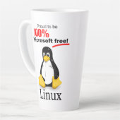 Linux Large Latte Tasse - Microsoft Free (Linke Ecke)