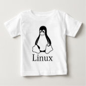 Linux-Logo mit Tux der Linux-Pinguin Baby T-shirt (Vorderseite)