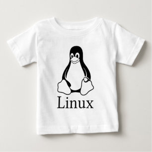 Linux-Logo mit Tux der Linux-Pinguin Baby T-shirt