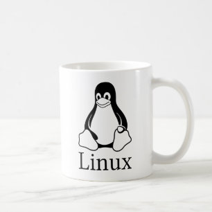 Linux-Logo mit Tux der Linux-Pinguin Kaffeetasse