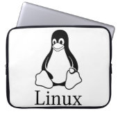 Linux-Logo mit Tux der Linux-Pinguin Laptopschutzhülle (Vorderseite)