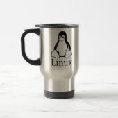 Linux-Logo mit Tux der Linux-Pinguin Reisebecher (Links)
